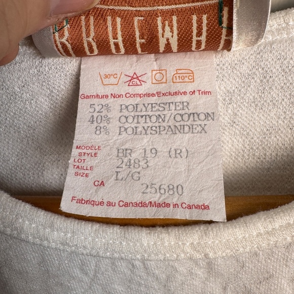 Braemar Jeremy Scott Women's L Jacquard Short Sleeve Vintage T-Shirt Top White - Picture 4 of 9